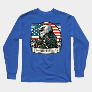 Freedom Wings: A Patriotic Eagle Design for the 4th of July Long Sleeve T-Shirt